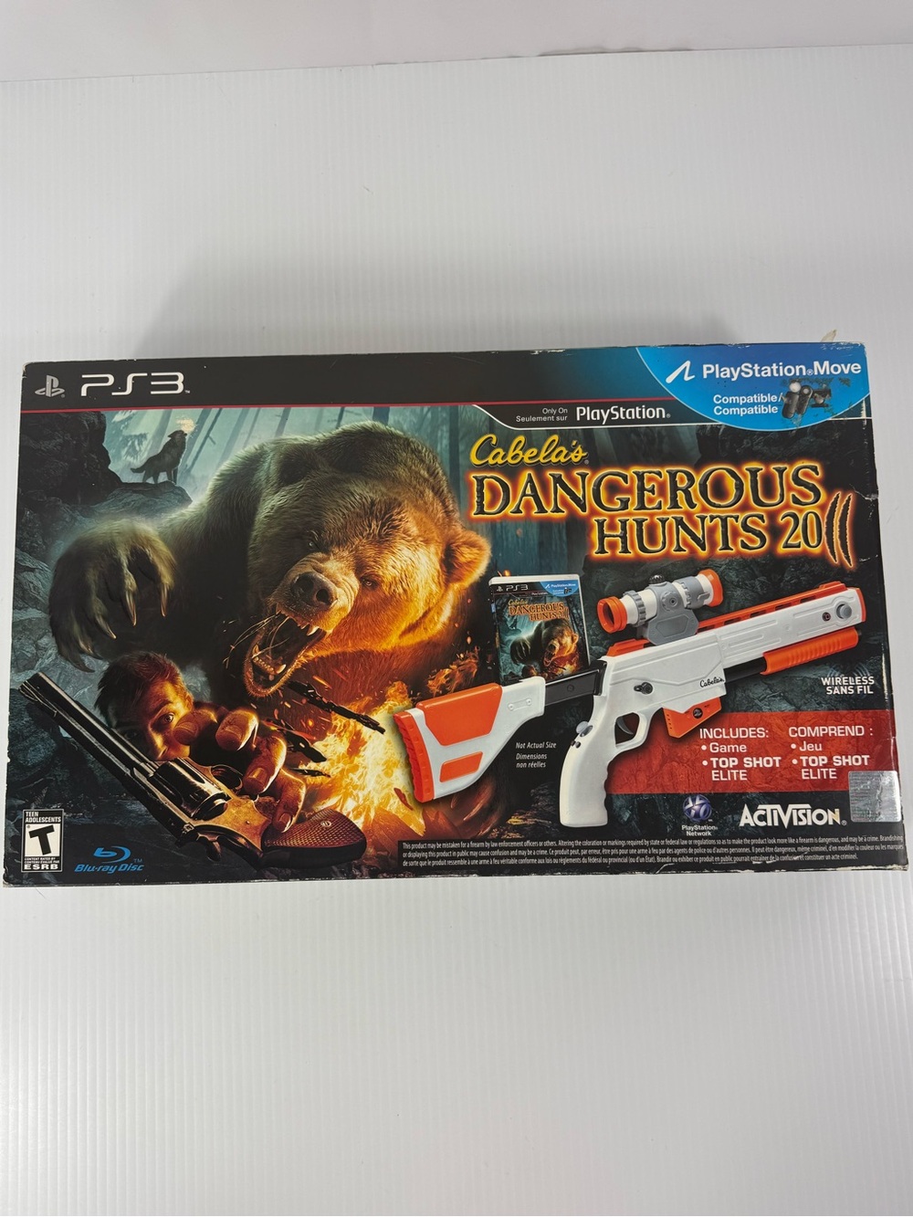New Playstation 3 PS3 Cabela's Dangerous Hunts 2011 Hunting Game Top Shot Elite